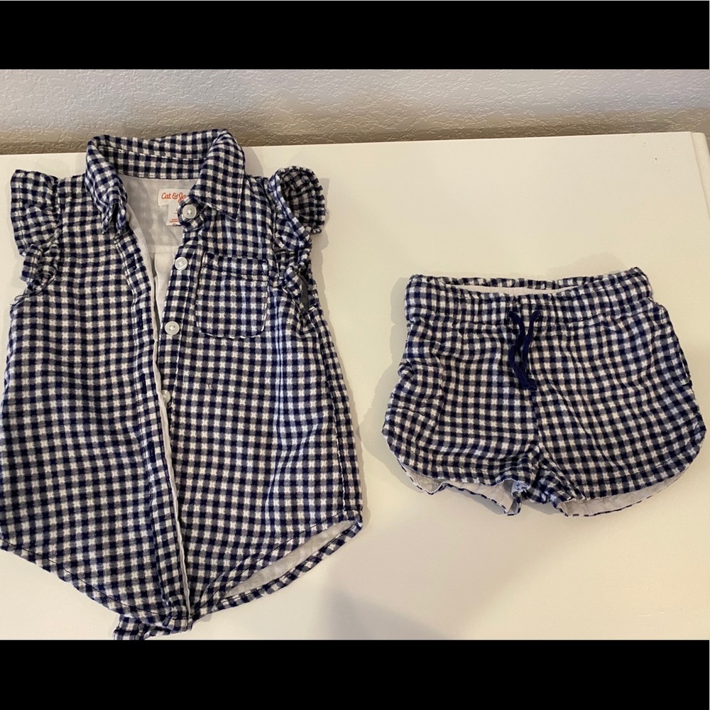 Cat and Jack toddler checkered set